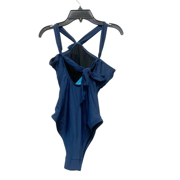 Cupshe Navy Blue Brazilian Obsession Asymmetrical One Piece Swimsuit Small - Picture 1 of 6